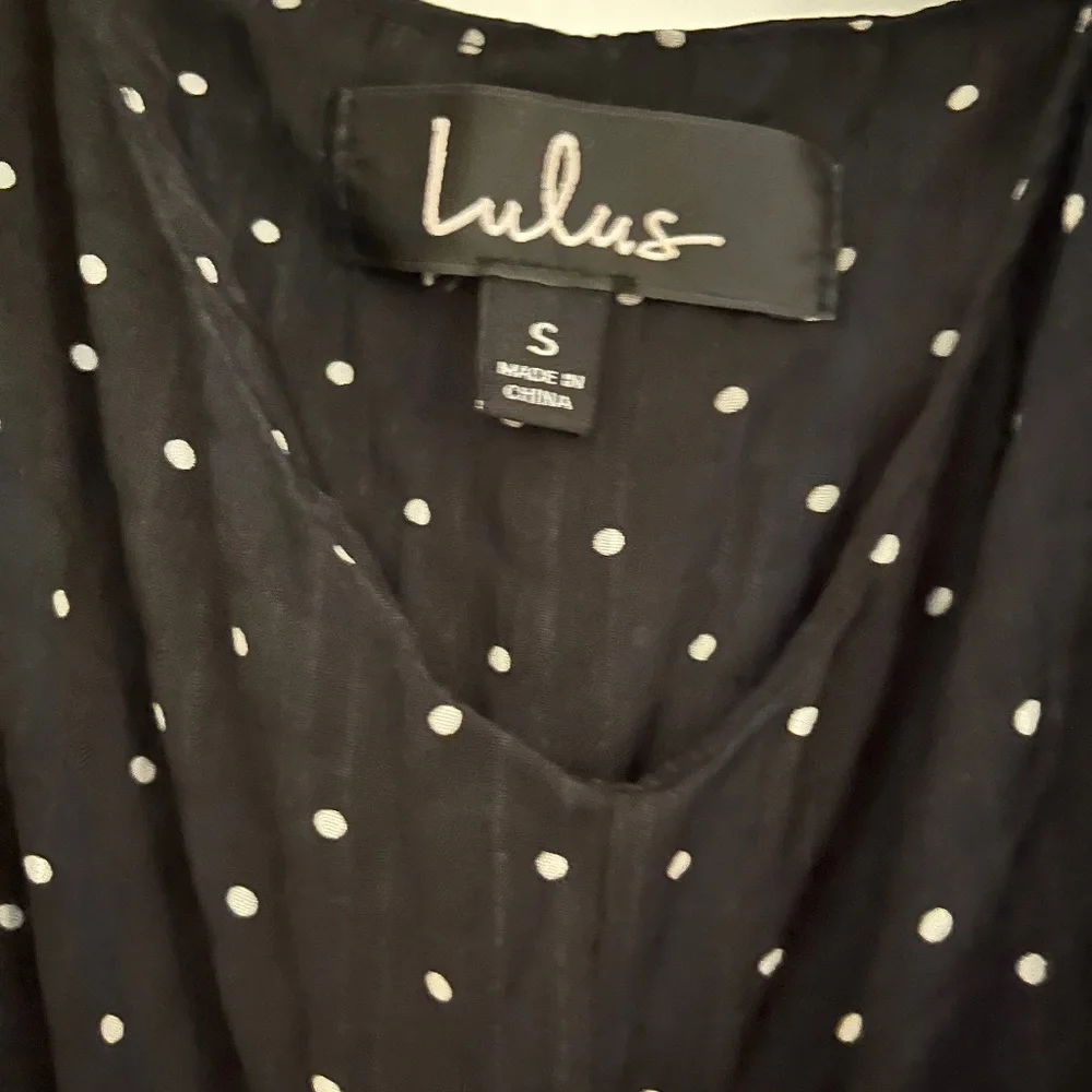 Lulus Black & White Polka Dot Culotte Jumpsuit - Picture 1 of 5